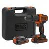 Set masina de gaurit si insurubat Black & Decker BDCHD18KB-QW cu 2 acumulatori 1.5Ah