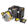 Set fierastrau circular DeWalt DCS570P2-QW cu 2 acumulatori 5 Ah si incarcator
