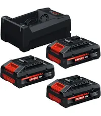 Set 3 acumulatori BOSCH EXPERT EXBA18V-40 4 Ah si incarcator GAL12V/18V-80 (0615V0005X)