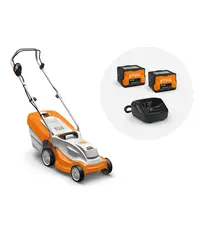 Set masina de tuns gazon STIHL RMA 235.1 cu 2 acumulatori AK 20 si incarcator AL 101