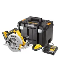 Set fierastrau circular DeWalt DCS570P2-QW cu 2 acumulatori 5 Ah si incarcator