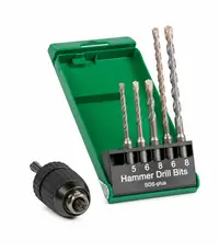 Set HiKOKI 751030 cu 5 burghie SDS Plus pentru beton si mandrina 13 mm