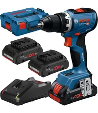 Set masina de gaurit si insurubat BOSCH GSR 18V-65 cu 3 acumulatori ProCORE 4 Ah si incarcator (06019N3208)