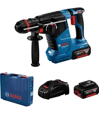 Set ciocan rotopercutor BOSCH GBH 187-LI OneChuck cu 2 acumulatori 5 Ah si incarcator (0611923121)