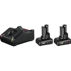 Set 2 acumulatori BOSCH GBA 6Ah 12V si incarcator GAL 12V-40 (1600A01B20)