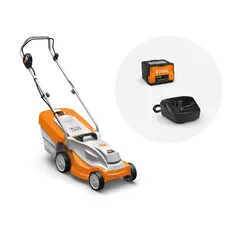 Set masina de tuns gazon STIHL RMA 235 cu acumulator AK 20 si incarcator AL 101