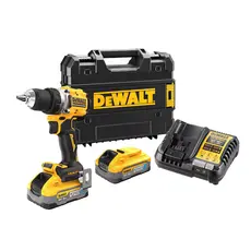 Set masina de gaurit si insurubat DeWalt DCD800H2T-QW cu 2 acumulatori 5 Ah si incarcator