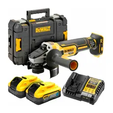 Set polizor unghiular DeWalt DCG405H2T-QW cu 2 acumulatori 5 Ah si incarcator