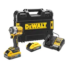 Set masina de insurubat cu impact DeWalt DCF921H2T-QW cu 2 acumulatori 5 Ah si incarcator