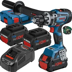 Masina de gaurit si insurubat BOSCH GSR 18V-150 C, 150Nm, BITURBO brushless, 3 x acumulator ProCORE18V 8.0Ah