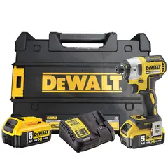 Set masina de insurubat cu impact DeWalt DCF887P2-QW cu 2 acumulatori 5 Ah si incarcator