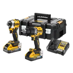 Set 2 masini DeWalt DCK2050H2T-QW cu 2 acumulatori 5 Ah si incarcator