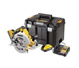 Set fierastrau circular DeWalt DCS570H2T-QW cu 2 acumulatori 5 Ah si incarcator