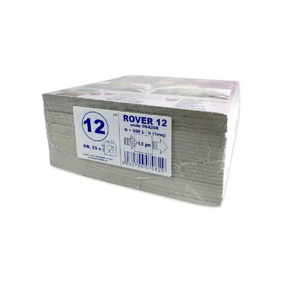 Set 25 placi filtrante ROVER 12, Filtrare medie, 20 x 20 cm