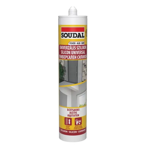 Silicon universal Soudal 103234, Interior/exterior, 280 ml, Alb