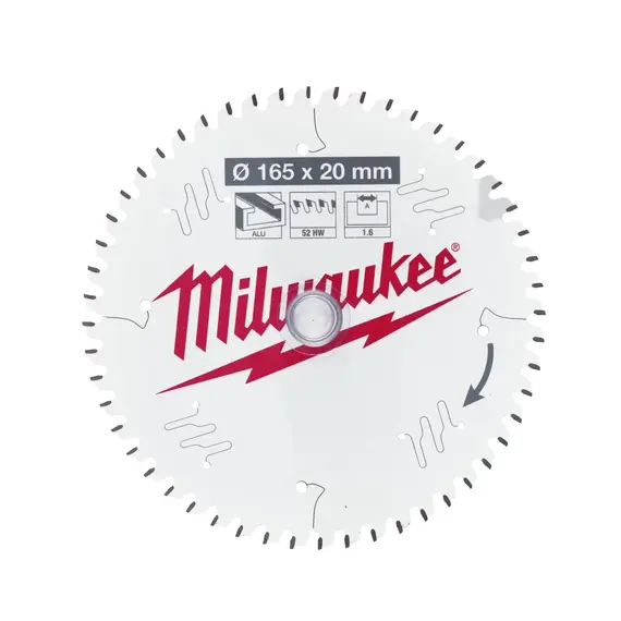 Panza de circular aluminiu Milwaukee Z52 165 x 20 mm