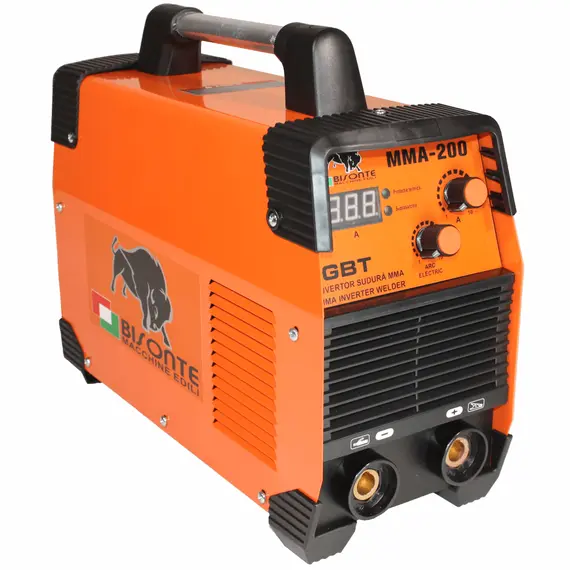 Invertor sudura Bisonte MMA-200, 10-200A, IGBT, 230V, IP21S, Portocaliu