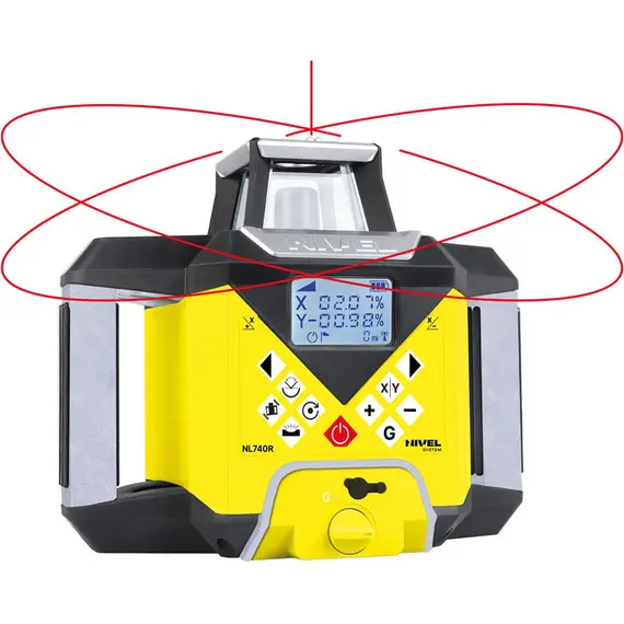 Set nivela laser NIVEL SYSTEM NL740R cu stadie LS-24 si trepied SJJ1