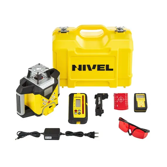 Set nivela laser NIVEL SYSTEM NL740R cu stadie LS-24 si trepied SJJ1