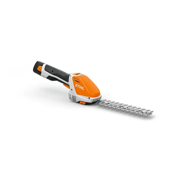 Set masina de tuns gard viu STIHL HSA 26 cu acumulator AS 2, incarcator AL 1 si geanta de transport