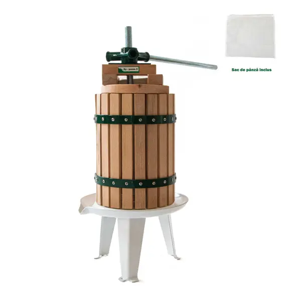 Presa struguri si fructe moi By-press, Lemn, Capacitate 6L