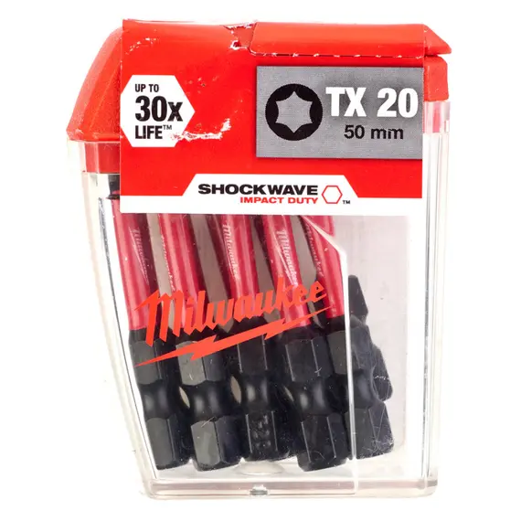 Set 10 biti Milwaukee Impact TX20 50 mm