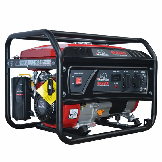 Generator de curent Bisonte SK2800, Motor benzina, AVR, Putere maxima 2.8 kW, 230V