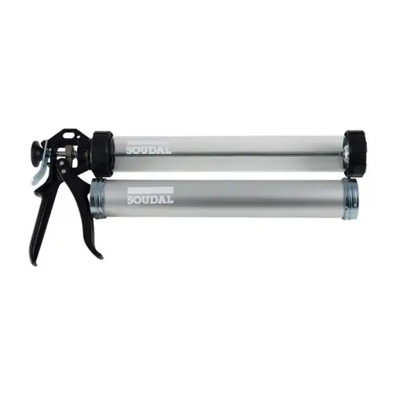 Pistol silicon Soudal M+P, 600 ml, Negru (112802)