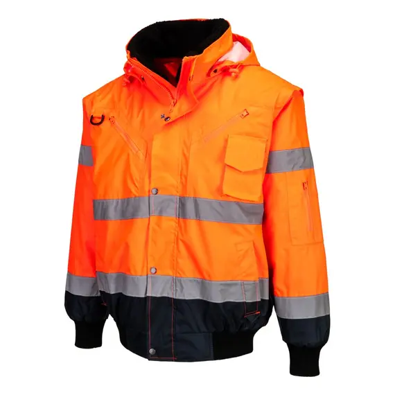 Jacheta bomber 3 in 1 Portwest C465, Contrast Hi-Vis, Impermeabila