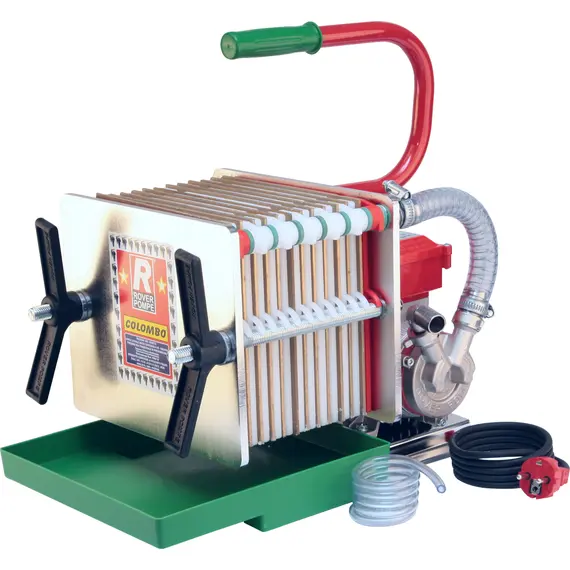 Aparat filtrare vin Rover COLOMBO 12 Inox, Electric, 500 l/h, 0.34 kW, Filtre incluse (9-620000)