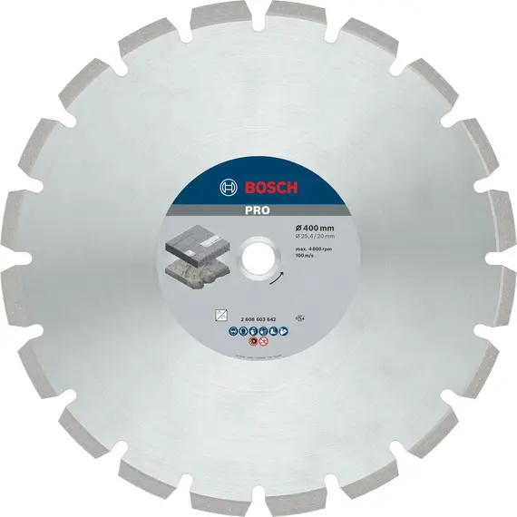 Disc diamantat pentru asfalt BOSCH Best Asphalt 400 x 20 x 25.4 mm (2608603642)
