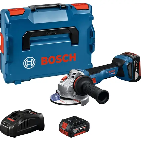 Set polizor unghiular BOSCH GWS 18V-11 S cu 2 acumulatori 5Ah si incarcator (06019N4002)