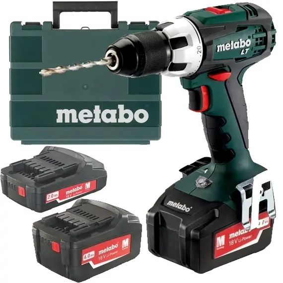 Masina insurubat Metabo BS18LT 18V + 2 acumulatori 4Ah si 1 acumulator 2Ah