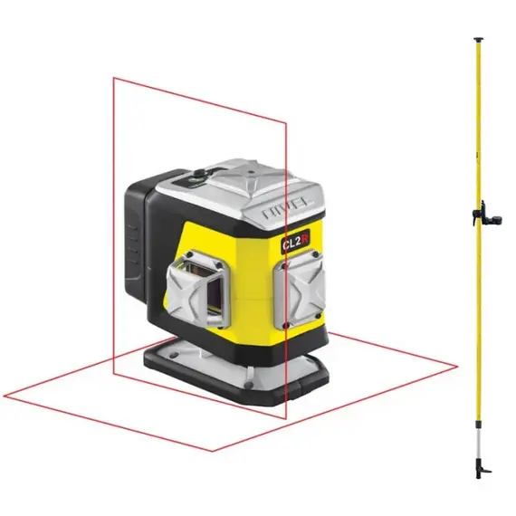 Nivela Laser Rosu 2 planuri NIVEL SYSTEM CL2R cu tija de ancorare LP36