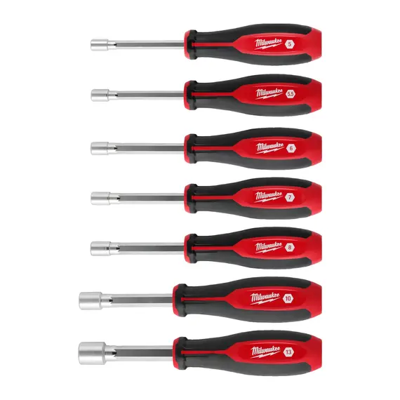 Set 7 surubelnite cu cap hexagonal magnetic Milwaukee HOLLOWCORE (4932479891)