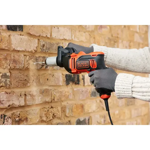 Masina de gaurit si insurubat Black & Decker BEH850K-QS, 850 W, 3100 RPM, Lungime cablu 2.5 m
