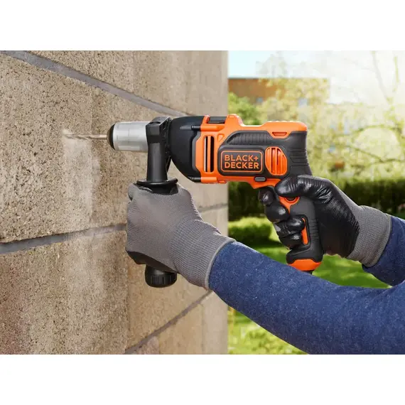 Masina de gaurit si insurubat Black & Decker BEH850K-QS, 850 W, 3100 RPM, Lungime cablu 2.5 m