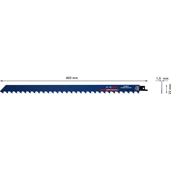Panza fierastrau sabie pentru BCA BOSCH S2041 Aerated Concrete 400 mm (2608900413)