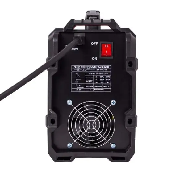 Invertor sudura cu accesorii Tehnoweld MMA COMPACT-220T, 200 A, Electrozi 1.6-4 mm