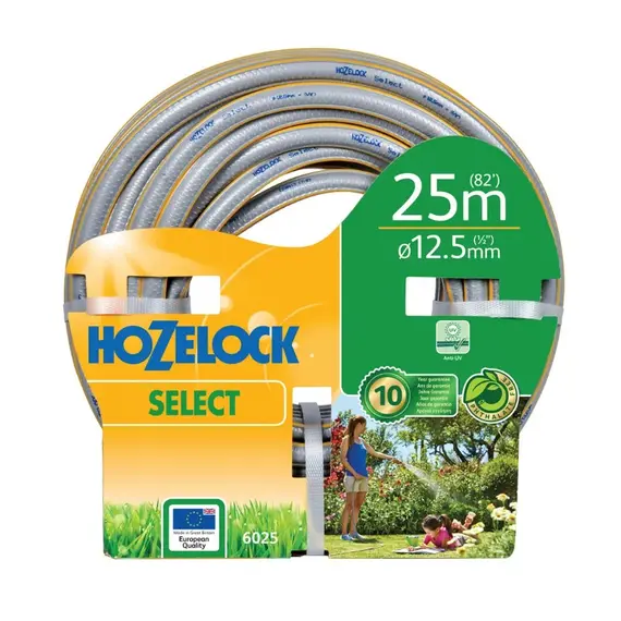 Furtun de gradina Hozelock Select, Lungime 25 m, Diametru 12.5 mm, Racord 1/2 (6025)