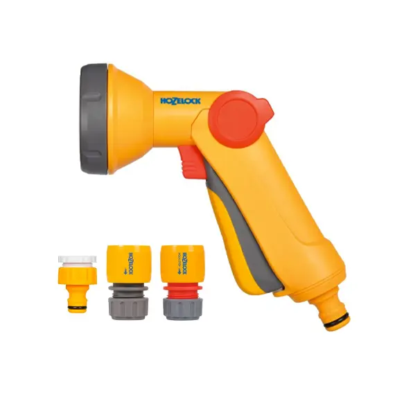 Set pistol de stropit Hozelock 2672 cu 3 conectori, 1 tip de jet, Plastic (2353)
