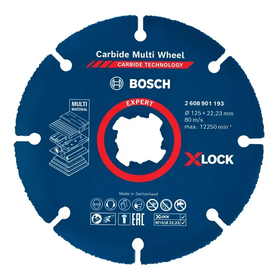 Disc diamantat multi material BOSCH X-Lock Expert Carbide Multi Wheel 125 x 22.23 mm (2608901193)