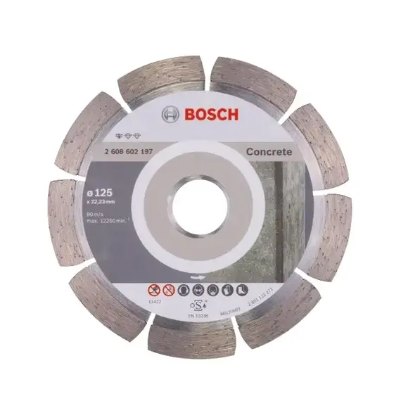 Disc diamantat pentru beton BOSCH Standard Concrete 125 x 22.23 x 10 mm (2608602197)