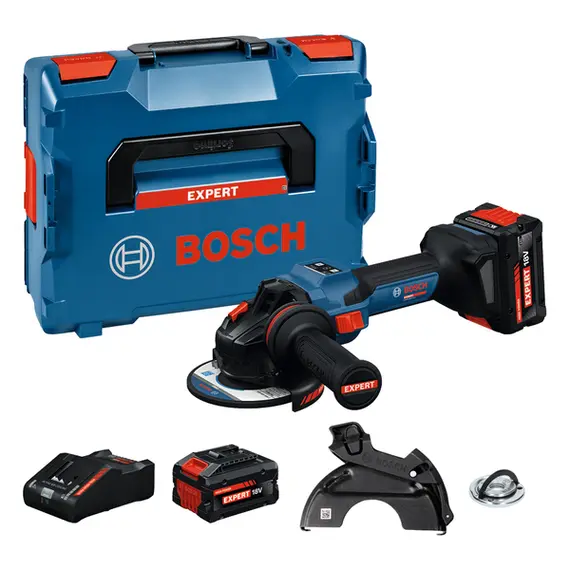 Polizor unghiular BOSCH EXPERT EXWS18V-15S cu 2 acumulatori si incarcator (06019M6003)