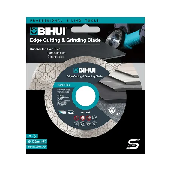 Disc diamantat pentru taiat si slefuit BIHUI DPE125 125 x 22.23 mm