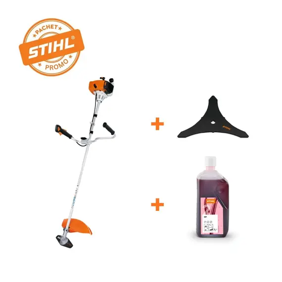 PACHET Motocoasa STIHL FS 120 + Cutit desis 250-3 + Ulei amestec HP 1 L, 1.8 CP, 6.4 Kg
