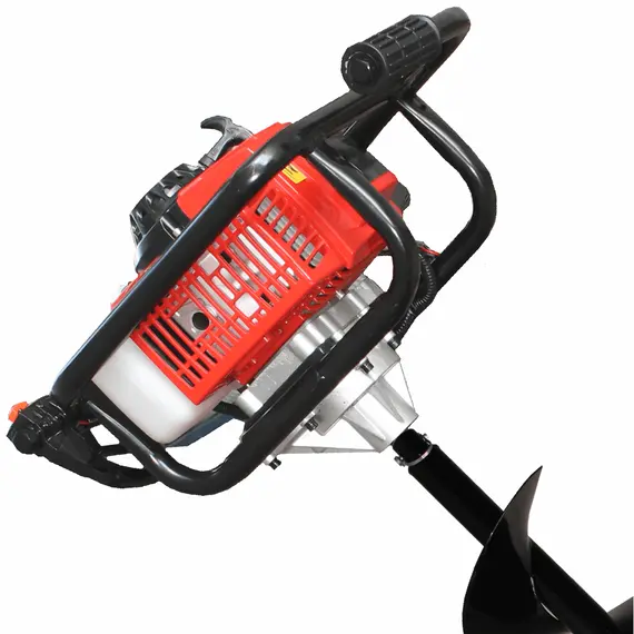 Set motoburghiu Bisonte BTA-30M-ACC2 cu 3 burghie 150/200/250 x 800 mm, 3 CP, 350 RPM
