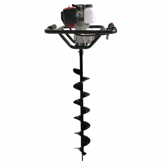 Set motoburghiu Bisonte BTA-25M-ACC1 cu 2 burghie 150/200 x 800 mm, 2.5 CP, 350 RPM