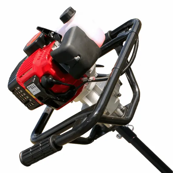 Set motoburghiu Bisonte BTA-25M-ACC1 cu 2 burghie 150/200 x 800 mm, 2.5 CP, 350 RPM