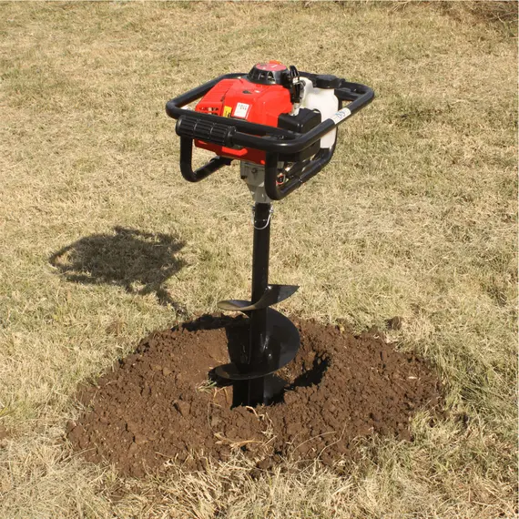 Set motoburghiu Bisonte BTA-30M-ACC2 cu 3 burghie 150/200/250 x 800 mm, 3 CP, 350 RPM